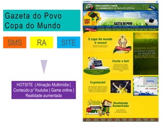 Gazeta do Povo
Copa do Mundo

SMS            RA            SITE




   HOTSITE | Ativação Multimídia |
  Conteúdo p/ Youtube | Game online |
        Realidade aumentada
 