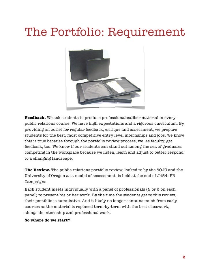 Portfolio Reviews Overview Students