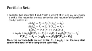 Portfolio Beta
•
 
