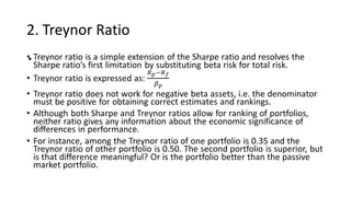2. Treynor Ratio
•
 