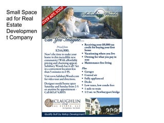 Small Space
ad for Real
Estate
Developmen
t Company
 