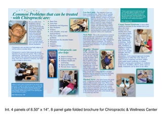 Int. 4 panels of 8.50" x 14", 8 panel gate folded brochure for Chiropractic & Wellness Center
 