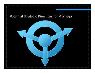 Potential Strategic Directions for Promega


                      Fast growth allied
                    markets e.g. molecular
                  diagnostics and cell culture
 