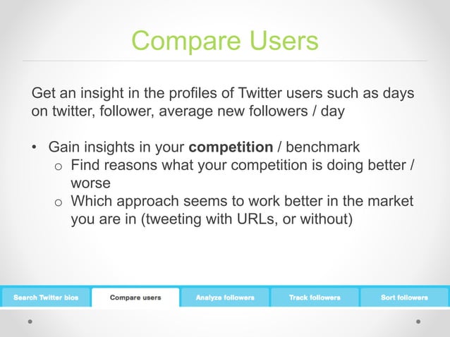 How to exploit Data with Tools for Social Media: Followerwonk | PPT