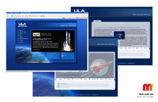 ULA web site
layout and concept
 