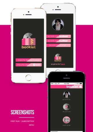 first run / subscription
menu
screenshots
 