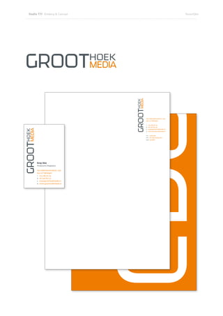 Studio T77 Ontwerp & Concept                                                                 Huisstijlen




                                                                Van Oldenbarneveltstr. 63A
                                                                6512 AT Nijmegen

                                                                T   024 365 62 55
                                                                M   06 246 872 52
                                                                E   eray@groothoekmedia.nl
                                                                W   www.groothoekmedia.nl

                                                                KvK    09150530
                                                                BTW    NL 1636.99.835 B01
                                                                Bank   3418280




      Eray Düz                     Eray Duz
      Producent/Regisseur          Producer/Director

      Van Oldenbarneveltstr. 63A   Van Oldenbarneveltstr. 63A
      6512 AT Nijmegen             6512 AT Nijmegen
      T 024 365 62 55              T 024 365 62 55
      M 06 246 872 52              M 06 246 872 52
      E eray@groothoekmedia.nl     E eray@groothoe media.nl
      W www.groothoekmedia.nl      W www.groothoe media.nl
 
