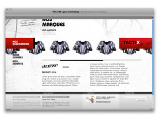 TACTIX gear workshop - Recherches et création.
 