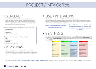 PROJECT // MEETUP
SCREENER
PERSONAS
SYNTHESIS
USER INTERVIEWS
As a team, we decided it would be very beneficial to our next
steps if we crafted a screener survey, to ensure we are interviewing
the right candidates. With this, we hope to find the users educated
views on Meetup, and find different pain points that each user runs into.
From the screener responses, we carefully chose users that we would interview.
Here, we were looking for people with experience attending, organizing, or hosting events.
One user stated...
After our interviews, we gathered our information. This helped us prioritize the features
we needed to implement, as well as find trends in pain points that users have experienced.
This process was critical to our next steps into design, because without a strong foundation
and understanding of the problem, how would we create a functional solution?
My team and I were targeting three types of users,
Hosts, Organizers, and Participants of these events through
‘Meetup’. Thus, we created three separate personas to design for,
and each had their own needs, pains and pleasures.
OVERVIEW | SCREENER INTERVIEWS PERSONAS SYNTHESIS | USER FLOWS SITEMAPS SKETCHES WIREFRAMES PROTOTYPE
“The hardest part of planning
was finding a space.”
 