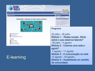   Itinerários de aprendizagem na web