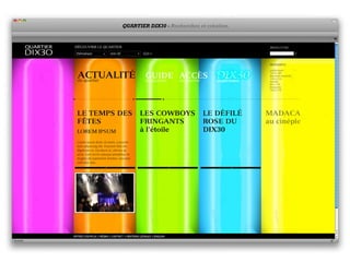 QUARTIER DIX30 - Recherches et création.
 