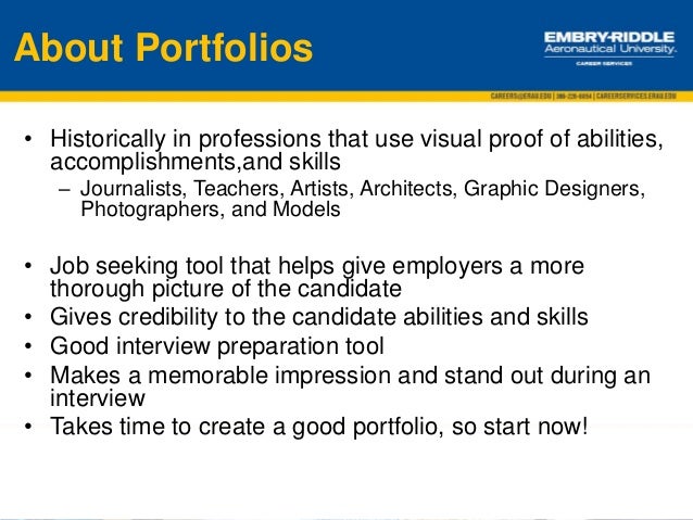 how to create a career portfolio