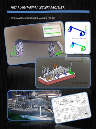 HİSARLAR/TARIM ALETLERİ PROJELERİ
 KOŞULLANDIRICILI ÇAYIR BİÇME MAKİNESİ PROJESİ
 
