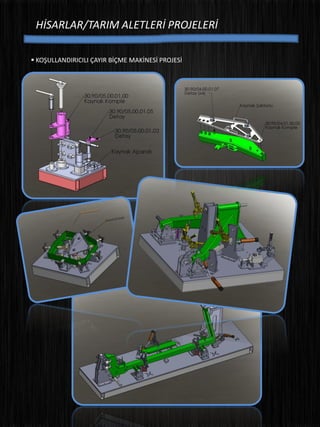 HİSARLAR/TARIM ALETLERİ PROJELERİ
 KOŞULLANDIRICILI ÇAYIR BİÇME MAKİNESİ PROJESİ
 