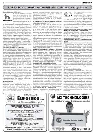 6


          L’URP informa... rubrica a cura dell’ufficio relazioni con il pubblico
L’ANAGRAFE ARRIVA ON-LINE!                                      pizzico di curiosità. Prenotatevi presso i negozi che                               litare i rapporti e le comunicazioni
                      Ti serve un certificato e non vuoi        espongono la locandina sotto riportata e che hanno                                  coi propri utenti.
                      fare la fila allo sportello? Nei pros-    sponsorizzato l’iniziativa.                                                         Il nuovo orario sarà il seguente:
                      simi mesi verrà attivato da parte         Per informazioni rivolgersi all’URP all’indirizzo urp@                              lunedì – mercoledì – venerdì dalle
                      dell’Amministrazione Comunale di          comune.novellara.re.it oppure al n. di telefono:                                    8.30 alle 13.00, martedì – giovedì
                      Novellara un nuovo servizio infor-        0522/655417 e ai mediatori interculturali.                    dalle 14.30 alle 17.00. Per urgenze l’Ufficio per le Re-
                      matico per rispondere alle tue esi-       CITTADINANZA - IL NUOVO SERVIZIO DEL MINI-                    lazioni con il Pubblico ACER riceve su appuntamento il
                      genze e per semplificare l’accesso        STERO DELL’INTERNO                                            martedì e il giovedì pomeriggio dalle ore 17.00 alle ore
ad uno degli sportelli comunali più frequentati – l’Uf-         E’ partito il 5 luglio 2010 il servizio che per-              18.00. Per maggiori informazioni è possibile contattare
ficio Anagrafe. Il servizio Anagrafe on-line, posto nel         mette a tutti coloro che hanno presentato do-                 Infocasa scrivendo a urp@acer.re oppure telefonando
lato a sinistra del sito internet, permetterà al cittadino      manda di cittadinanza italiana di consulta-                   al seguente n. 0522/236666.
di accreditarsi, consultare i propri dati anagrafici e se lo    re in tempo reale lo stato della propria pratica.             MASTER TRANSCULTURALE NEL CAMPO DEL-
vuole procedere alla compilazione di moduli di auto-            Il nuovo servizio, realizzato dal Dipartimento per le         LA SALUTE, DEL SOCIALE E DEL WELFARE
certificazione o richiedere di ricevere (anche telefonica-      libertà civili e l’immigrazione, consente ai cittadini        Presso l’Università di Modena e Reggio sono disponi-
mente) a domicilio i certificati anagrafici o di stato civile   stranieri di verificare on-line lo stato della propria do-    bili 35 posti e 16 borse di studio per l’anno scolastico
di cui ha bisogno. Tra le novità anche la possibilità di        manda, accedendo ad una banca dati costantemente              2010 /2011. La scadenza per presentare le domande
pagare i certificati on-line ed effettuare sempre on-line       aggiornata.                                                   è il 16 novembre 2010. Per maggiori dettagli www.
le variazioni di indirizzo all’interno del Comune.              Utilizzare il nuovo servizio risulta estremamente facile:     mastertransculturale.unimore.it
- Attualmente sono già attivi, al domicilio, i seguen-          dalla home-page di www.interno.it accedere al tema            ALBO PRESIDENTI SEGGIO E ALBO UNICO SCRU-
ti servizi: Autenticazione di firma e sottoscrizione di         ‘Cittadinanza’ poi puntare al link ‘Consulta la tua prati-    TATORI
Carta di identità. Per maggiori informazioni contattare         ca’ ed effettuare la registrazione indicando i propri dati    Ad Ottobre scade il termine per presentare la domanda
l’URP all’indirizzo urp@comune.novellara.re.it oppure           anagrafici ed un indirizzo e-mail. Infine inserire il codi-   di iscrizione all’Albo dei Presidenti di seggio elettora-
al n. di telefono: 0522/655417                                  ce assegnato alla propria domanda di cittadinanza per         le. Gli interessati dovranno far pervenire le domande
CORSO DI ITALIANO PER STRANIERI                                 avere accesso alle informazioni.                              all’Ufficio Elettorale del Comune. I moduli necessari
Si ripete anche per l’anno scolastico 2010/2011 il cor-         BILANCIO DEMOGRAFICO LOCALE – 31.12.2009                      alla richiesta possono essere scaricati dalla pagina web
so di Alfabetizzazione di Lingua Italiana rivolto agli          Per un confronto con la realtà locale Novellara ha            del comune all’indirizzo (sezione “cittadino” > “essere
stranieri tenuto dal Prof. Francesco Le Rose per conto          visto un incremento dello 0,56% portando la popo-             cittadino” > Albo Presidente o Albo Scrutatori) oppure
del Centro Territoriale Permanente di Luzzara (R.E.).           lazione al 31.12.2009 a n. 13.625. Anche in questo            direttamente all’Ufficio Elettorale.
Le iscrizioni verranno effettuate presso la Scuola Ele-         caso l’incremento è attribuibile all’immigrazione. Il         Ricordiamo che è possibile iscriversi anche all’Albo
mentare di Novellara presentando un documento di                saldo naturale è stato in positivo di + 24 mentre il sal-     Unico Scrutatori di seggio elettorale. Gli interessati do-
riconoscimento in corso di validità ed il permesso di           do sociale è stato in positivo di + 77. Gli stranieri rap-    vranno far pervenire le richieste entro il mese di No-
soggiorno. Nel mese di settembre le iscrizioni possono          presentano il 14,9 % della popolazione. La mortalità          vembre. Anche in questo caso i moduli necessari pos-
essere presentate presso l’ufficio dei mediatori (di fron-      ha avuto un tasso del 11‰ e la natalità è di 12,77‰.          sono essere presi dal sito web del comune o all’ufficio
te all’URP) nei giorni 13 – 20 – 27 dalle ore 9.00 alle         CENSIMENTI AI BLOCCHI DI PARTENZA                             elettorale al momento della domanda. Entro il 15 Gen-
ore 12.30 e presso l’URP nei giorni 14 – 21 – 28 dalle          Si avvicinano i Censimenti generali 2010-2011. Un im-         naio la commissione elettorale Comunale, esaminate
ore 17.00 alle ore 18.30. La sede del corso è la Scuola         pegno ingente per un grande obiettivo di conoscenza.          le domande pervenute, procederà all’aggiornamento
Elementare di Novellara. Gli orari e le date verranno           Ad Ottobre prende il via il censimento dell’agricoltura.      dell’Albo.
comunicate al più presto (indicativamente i corsi si ter-       I dati provvisori regionali e nazionali saranno diffusi a     LO SWITCH-OFF A NOVELLARA
ranno in orario pomeridiano/serale a seconda delle              partire da aprile 2011. Ad ottobre 2011 verrà realizzato      Dal 23 novembre al 2 dicembre 2010 ci sarà il pas-
esigenze degli iscritti). Le lezioni si svolgeranno dal lu-     invece il l 15° Censimento generale della popolazio-          saggio completo alla nuova tecnologia del digitale ter-
nedì al venerdì. A fine anno scolastico verrà rilasciato        ne e delle abitazioni, che sarà realizzato secondo la         restre. Sarà quindi necessario avere a disposizione un
un attestato di partecipazione al corso. Per maggiori in-       tecnica innovativa del censimento assistito da lista. I       “decoder”, direttamente integrato all’interno di un tele-
formazioni contattare l’URP all’indirizzo urp@comune.           dati saranno accessibili dal 2012. Nell’ambito delle          visore di nuova generazione o esterno e interconnesso
novellara.re.it oppure al n. di telefono: 0522/655417,          attività preparatorie, l’Istat ha progettato una rilevazio-   tra la presa di antenna e il televisore convenzionale;
l’Ufficio Scuola e l’Istituzione I Millefiori.                  ne sperimentale (che coinvolge 1848 Comuni) volta a           oppure verificare l’ idoneità del proprio impianto di
MONDOPENTOLA                                                    verificare la qualità, completezza e accuratezza dei dati     antenna ricevente ed il relativo eventuale adattamen-
Pane, Amore, Fantasia, voglia di stare insieme… e               contenuti nei registri di Anagrafe comunale, nonché a         to. Per coloro che hanno oltre i 65 anni e un reddito
il piatto sarà servito! Mondopentola riparte. Dopo il           collaudare il processo della loro trasmissione all’Istitu-    non superiore ai euro 10.000 è previsto un contributo
successo della scorsa edizione prende il via il se-             to. Novellara è stato inserito nei Comuni campione.           statale per l’acquisto del decoder. Informazioni sui de-
condo corso di cucina tra le pentole del mondo. Gli             ACER REGGIO EMILIA - NUOVI ORARI                              coder e sui contributi sono disponibili nel sito www.
aromi e i profumi dei cibi porteranno gli amanti della          Da lunedì 6 settembre 2010 ACER Reggio Emilia am-             decoder.comunicazioni.it oltre che al numero verde
buona tavola a condire la vita di tutti i giorni con un         plierà l’orario di ricevimento al pubblico al fine di faci-   800.022.000.


                                                                                                                Il Computer è lento e si blocca..Cosa fare?


                                                                                                    risolverà i tuoi problemi direttamente a casa tua

                VILLA SINGOLA (TIPOLOGIA A CORTE)
                         via Grande Campagnola Em.

          VILLETTE A SCHIERA + ABBINATE       + TERRENO
              via Parrocchia - Cognento Campagnola Em.

                          ULTIMI 2 APPARTAMENTI
                           via Valli Campagnola Em.

       VILLETTE A SCHIERA + CASE SINGOLE + TERRENO
                              Via Verdi - Rolo (RE)

                 TERRENO ARTIGIANALE     (loc. S.Giulia)
                     Ponte Vettigano Campagnola Em.

    CAMPAGNOLA E. (RE) Via E.Fermi, 3/5 - loc. Ponte Vettigano                                         NOVELLARA (RE)
      tel. e fax 0522/649500 - cell.335/7226166 - 335/7226167                                           via A. Negri, 10                                331/4798959
 