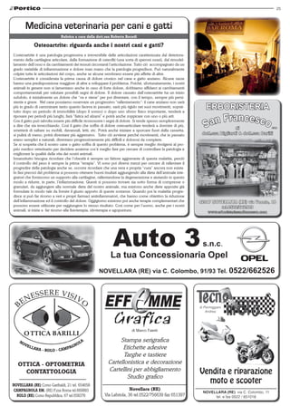 25



       Medicina veterinaria per cani e gatti
                              Rubrica a cura della dott.ssa Roberta Bocedi

             Osteoartrite: riguarda anche i nostri cani e gatti?
L’osteoartrite è una patologia progressiva e irreversibile delle articolazioni caratterizzata dal deteriora-
mento della cartilagine articolare, dalla formazione di osteofiti (una sorta di speroni ossei), dal rimodel-
lamento dell’osso e da cambiamenti dei tessuti circostanti l’articolazione. Tutto ciò accompagnato da un
grado variabile di infiammazione e dolore man mano che la patologia progredisce. Può naturalmente
colpire tutte le articolazioni del corpo, anche se alcune sembrano essere più affette di altre.
L’osteoartrite è considerata la prima causa di dolore cronico nel cane e gatto anziano. Alcune razze
hanno una predisposizione maggiore di altre a sviluppare il problema. Poiché, sfortunatamente, i nostri
animali in genere non si lamentano anche in caso di forte dolore, dobbiamo affidarci ai cambiamenti
comportamentali per valutare possibili segni di dolore. Il dolore causato dall’osteoartrite ha un inizio
subdolo, è inizialmente un dolore che “va e viene” per poi diventare, con il tempo, sempre più persi-
stente e grave. Nel cane possiamo osservare un progressivo “rallentamento”: il cane anziano non sarà
più in grado di camminare tanto quanto faceva in passato, sarà più rigido nei suoi movimenti, soprat-
tutto dopo un periodo di immobilità (dopo il sonno) o dopo uno sforzo fisico importante, tenderà a
riposare per periodi più lunghi, farà “fatica ad alzarsi” e potrà anche zoppicare con uno o più arti.
Con il gatto può talvolta essere più difficile riconoscere i segni di dolore. Si tende spesso semplicemente
a dire che sta invecchiando. Così il gatto che soffre di dolore osteoarticolare tenderà a dormire di più,
smetterà di saltare su mobili, davanzali, letti, etc. Potrà anche iniziare a sporcare fuori dalla cassetta,
si pulirà di meno, potrà diventare più aggressivo. Tutto ciò avviene perché movimenti, che in passato
erano semplici e naturali, diventano progressivamente più difficili e dolorosi da compiere.
Se si sospetta che il nostro cane o gatto soffra di questo problema, è sempre meglio rivolgersi al pro-
prio medico veterinario per decidere assieme cos’è meglio fare per cercare di controllare la patologia e
migliorare la qualità della vita dei nostri animali.
Innanzitutto bisogna ricordare che l’obesità è sempre un fattore aggravante di questa malattia, perciò
il controllo del peso è sempre la prima “terapia”. Vi sono poi diversi mezzi per cercare di rallentare il
progredire della patologia anche se, occorre ricordare che una vera e propria “cura” ancora non esiste.
In fasi precoci del problema si possono ottenere buoni risultati aggiungendo alla dieta dell’animale inte-
gratori che forniscono un supporto alla cartilagine, rallentandone la degenerazione e aiutando in questo
modo a ridurre, in parte, l’infiammazione. Questi si possono trovare sia sotto forma di compresse o
granulari, da aggiungere alla normale dieta del nostro animale, ma esistono anche diete apposite già
formulate in modo tale da fornire il giusto apporto di queste sostanze. Quando poi la malattia progre-
disce si può far ricorso a veri e propri farmaci antinfiammatori, che hanno come obiettivo la riduzione
dell’infiammazione ed il controllo del dolore. Oggigiorno esistono poi anche terapie complementari che
possono essere utilizzate per raggiungere lo stesso risultato. Così come per l’uomo, anche per i nostri
animali, si inizia a far ricorso alla fisioterapia, idroterapia e agopuntura.




                                                      NOVELLARA (RE) via C. Colombo, 91/93 Tel. 0522/662526




                                                                          di Marco Faietti

                                                                Stampa serigrafica
                                                                 Etichette adesive
                                                                  Targhe e tastiere
   OTTICA - OPTOMETRIA                                     Cartellonistica e decorazione
     CONTATTOLOGIA                                         Cartellini per abbigliamento
                                                                   Studio grafico
NOVELLARA (RE) Corso Garibaldi, 21 tel. 654658
 CAMPAGNOLA EM. (RE) P.zza Roma tel.669883                              Novellara (RE)
  ROLO (RE) Corso Repubblica, 67 tel.658376              Via Labriola, 36 tel.0522/756639 fax 651397
 
