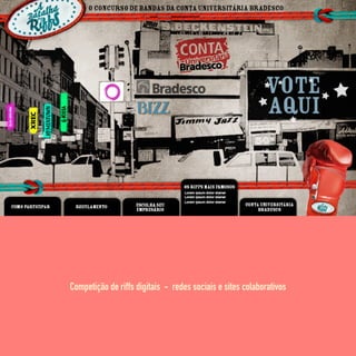 Competição de riffs digitais - redes sociais e sites colaborativos
 