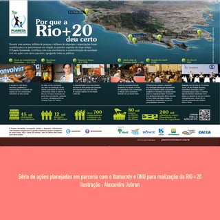 Série de ações planejadas em parceria com o Itamaraty e ONU para realização da RIO+20
ilustração : Alexandre Jubran
 
