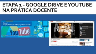 ETAPA 1 - GOOGLE DRIVE EYOUTUBE
NA PRÁTICA DOCENTE