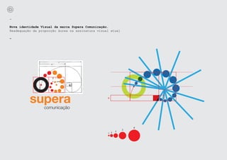 -

Nova identidade Visual da marca Supera Comunicação.
Readequação da proporção áurea na assinatura visual atual

-




                                                  x




                                                                8
                                                            5
                                                        3
                                                  1 2
 