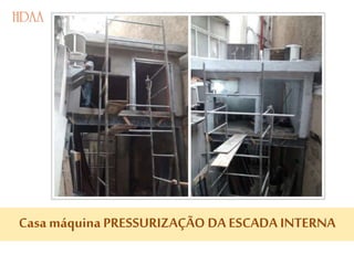 Casa máquina PRESSURIZAÇÃO DA ESCADA INTERNA
 