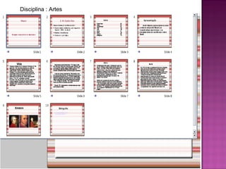 Disciplina : Artes 