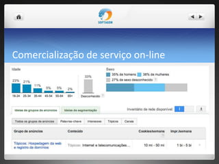 Comercialização de serviço on-line
 