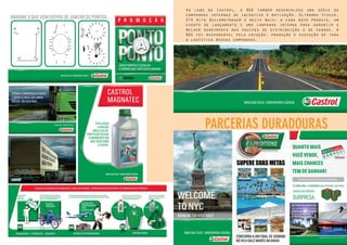 36
PARCERIAS DURADOURAS
Ao lado da Castrol, a BGK também desenvolveu uma série de
campanhas internas de incentivo e motivação. Ultramax Viscus,
GTX Alta Quilometragem e muito mais: a cada novo produto, um
evento de lançamento e uma campanha interna para garantir o
melhor rendimento das equipes de distribuição e de vendas. A
BGK foi responsável pela criação, produção e execução de toda
a logística dessas campanhas.
WELCOME
TO NYC
MANUAL DO VISITANTE
 