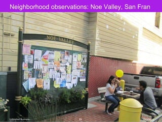 Neighborhood observations: Noe Valley, San Fran<br />Portigal<br />Unfinished Business<br />23<br />
