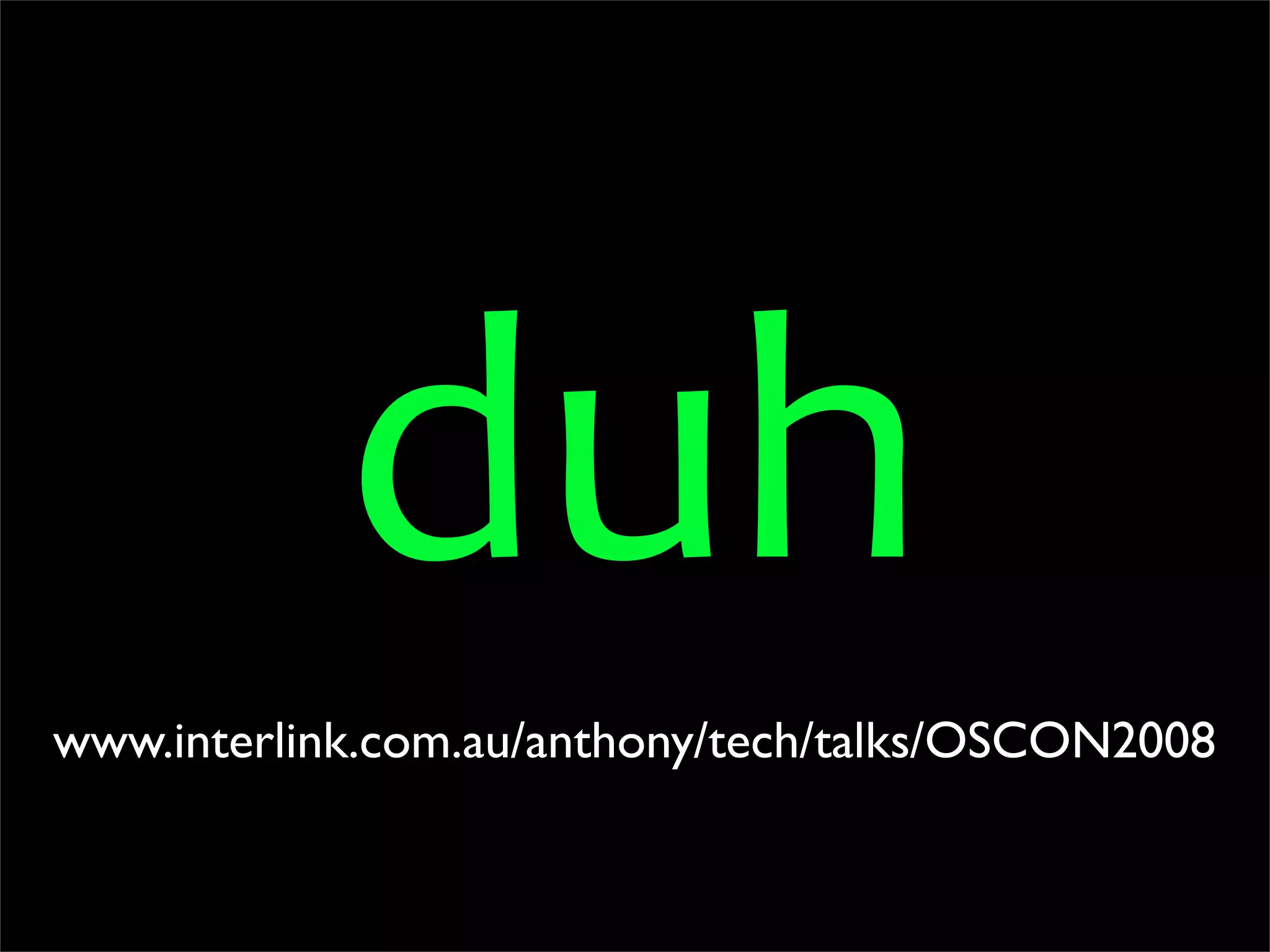 OSCON 2008: Porting to Python 3.0