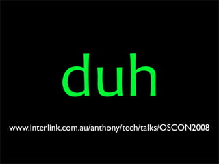 OSCON 2008: Porting to Python 3.0