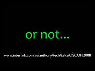 OSCON 2008: Porting to Python 3.0