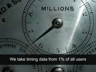 We take timing data from 1% of all users
 