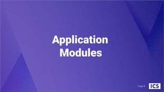 Application
Modules
Page #
 