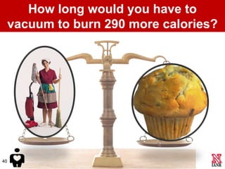 How long would you have to
     vacuum to burn 290 more calories?




40
 