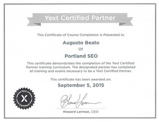 Portland seo-yext-certified-partner