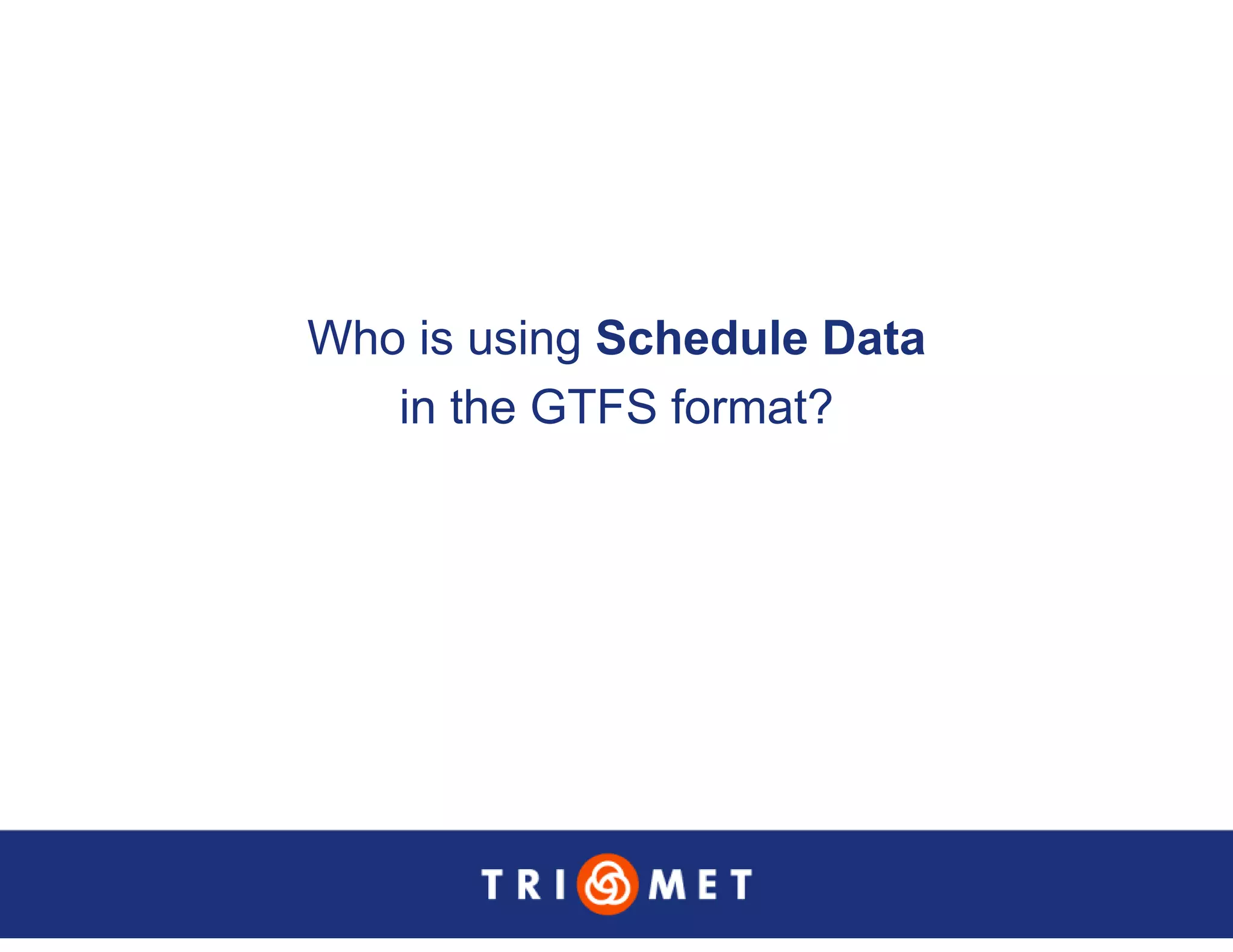 Portland TriMet Presentation On Data Sharing (Updated Version)