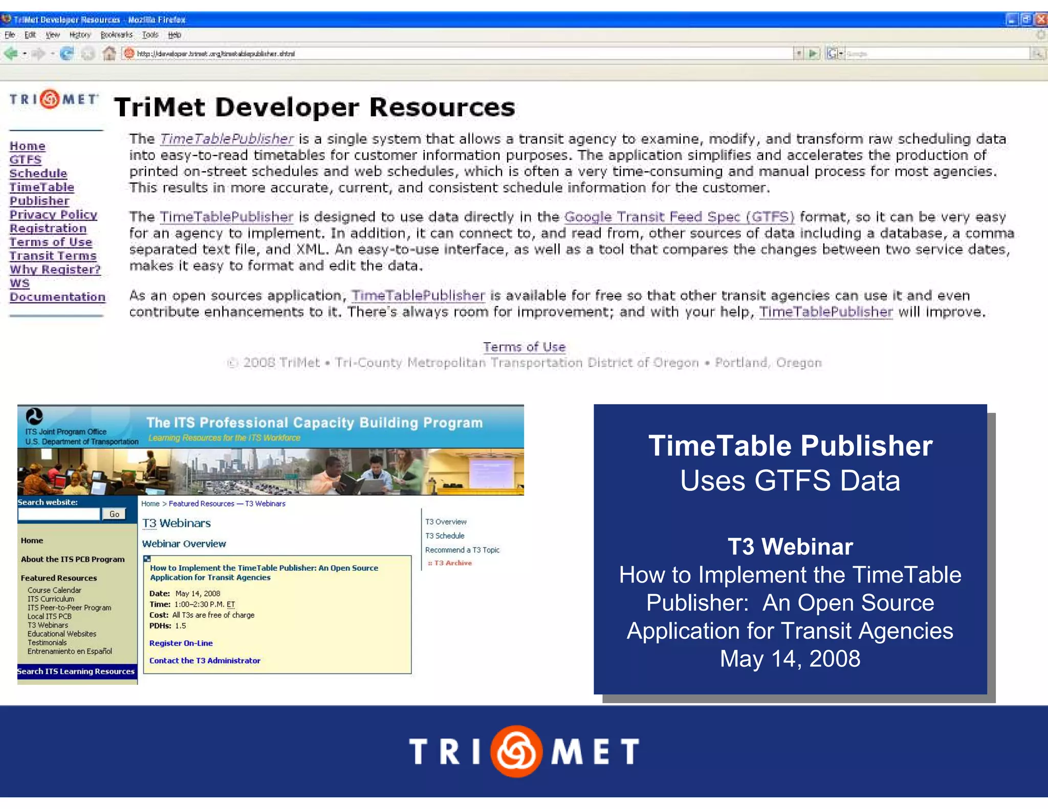 Portland TriMet Presentation On Data Sharing (Updated Version)