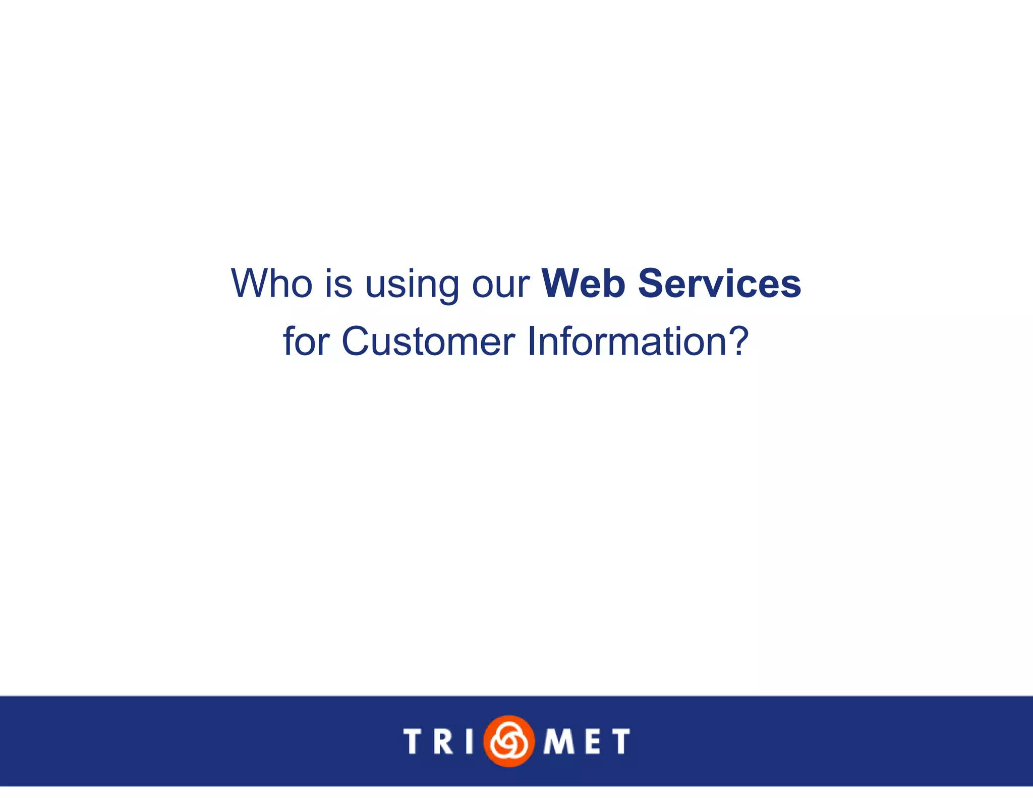 Portland TriMet Presentation On Data Sharing (Updated Version)