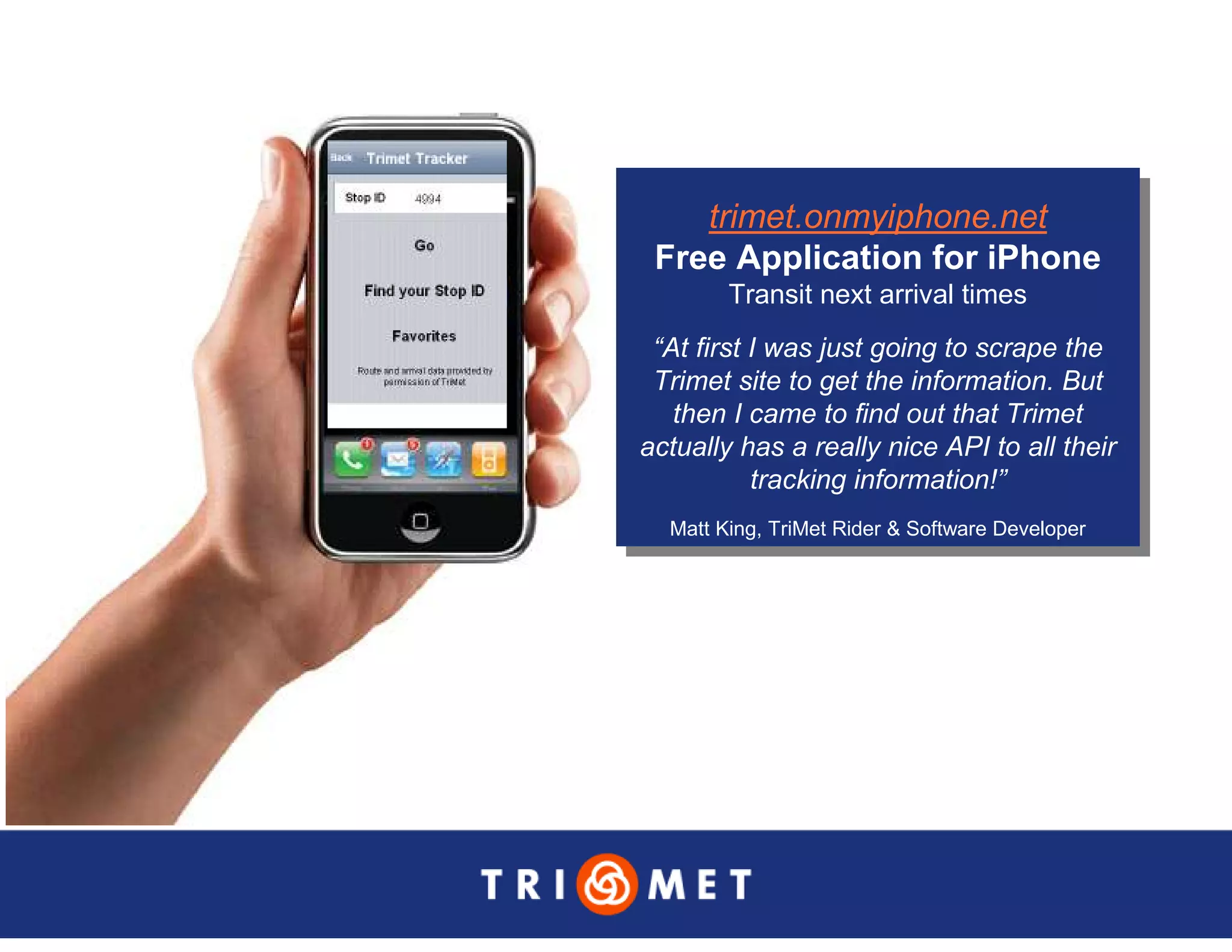Portland TriMet Presentation On Data Sharing (Updated Version)