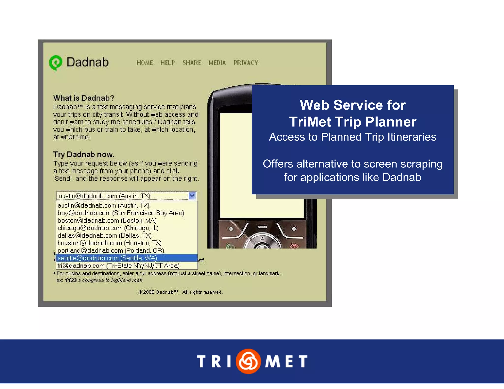 Portland TriMet Presentation On Data Sharing (Updated Version)