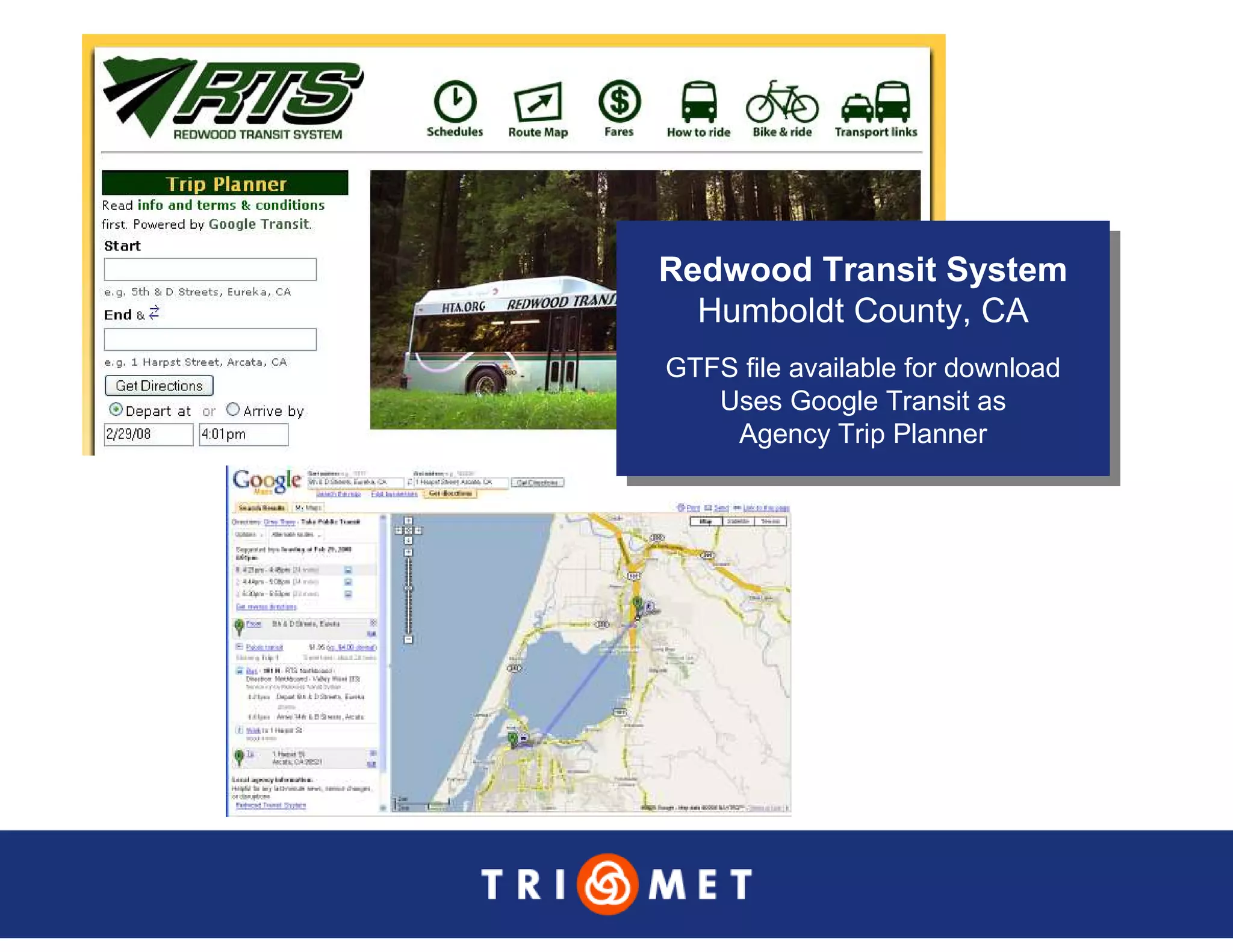 Portland TriMet Presentation On Data Sharing (Updated Version)