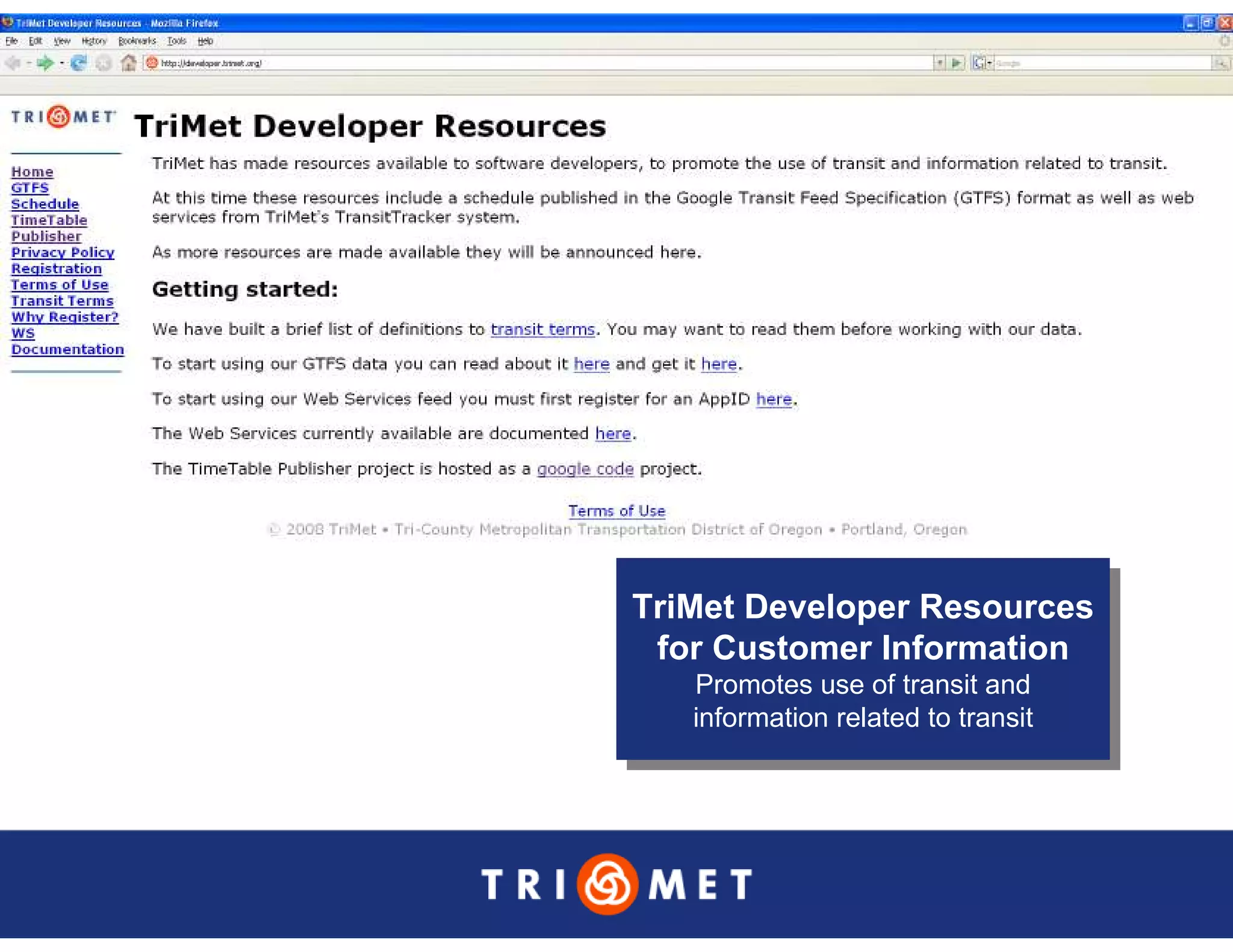 Portland TriMet Presentation On Data Sharing (Updated Version)