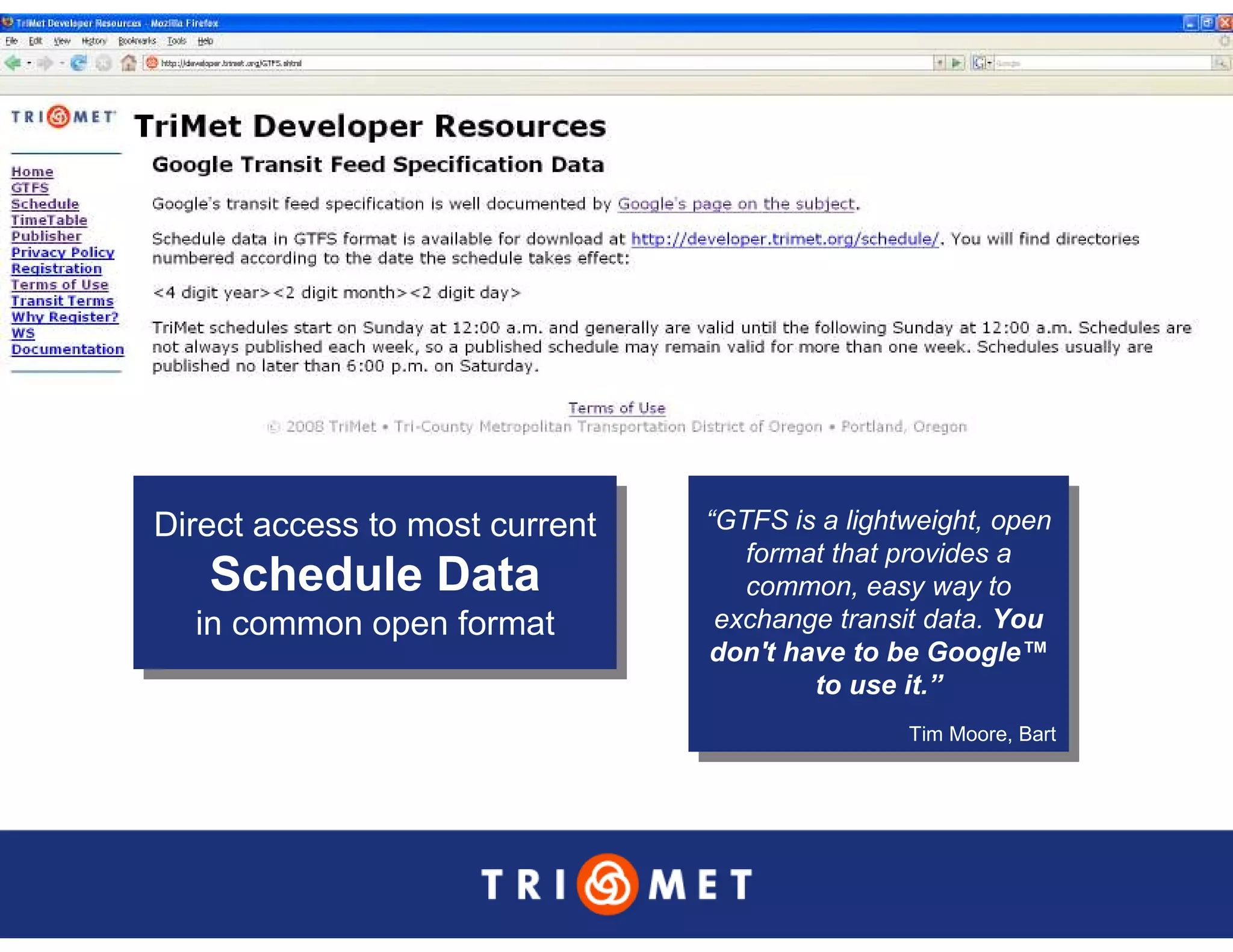 Portland TriMet Presentation On Data Sharing (Updated Version)