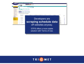 Portland TriMet Presentation On Data Sharing (Updated Version)