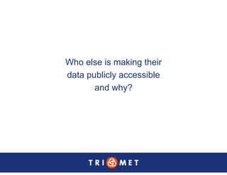 Portland TriMet Presentation On Data Sharing (Updated Version)