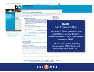 Portland TriMet Presentation On Data Sharing (Updated Version)