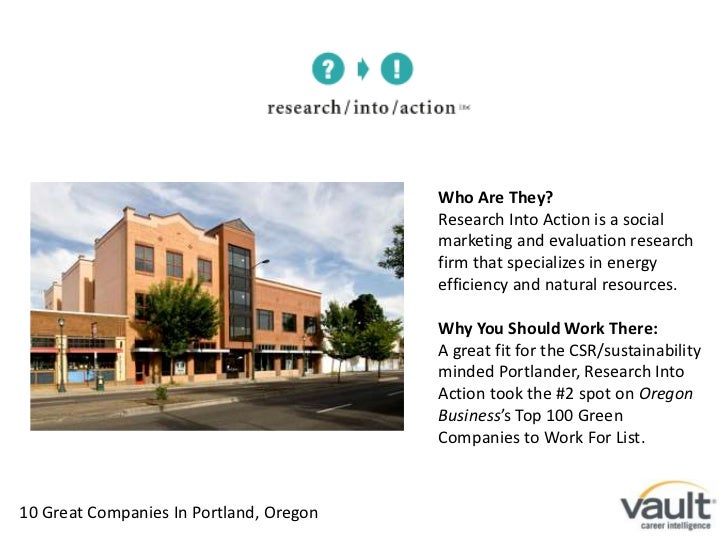 10 Companies to Work for in Portland, Oregon