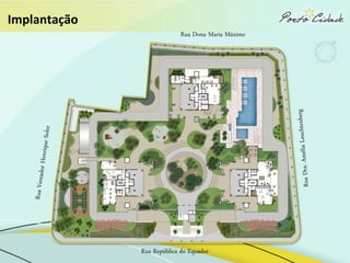 Implantação
                            Rua Dona Maria Máximo




              Rua República do Equador
 