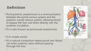 Porto-Systemic Anastomosis: Portal and Systemic Venous Connections ...